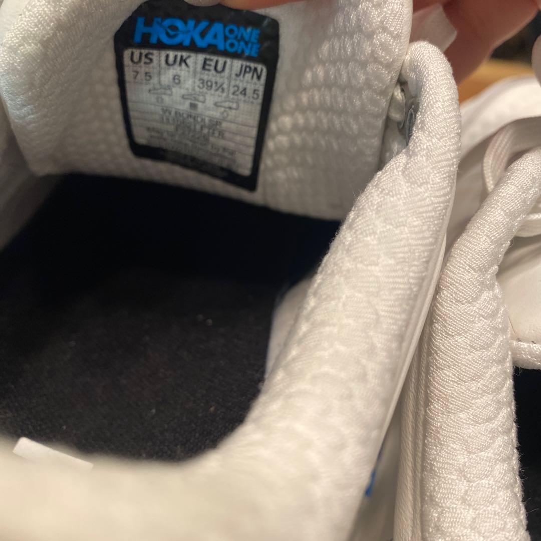 HOKA ONEONE ホカ　レザー　BONDI SR 24.5 フロスト