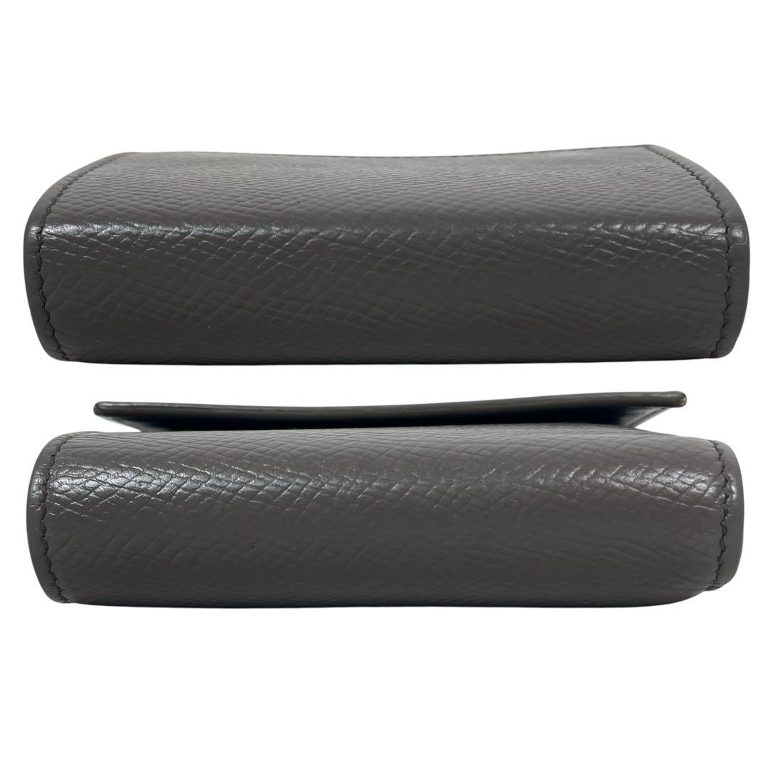 セリーヌ　三つ折り財布　ロゴプリント　コンパクト　レザー　ミニ財布　美品