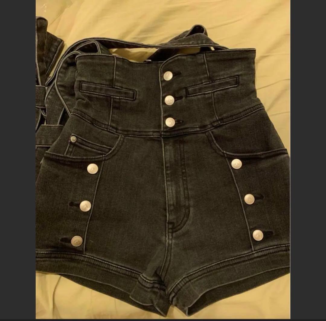 パンツ Ribbon denim allinone