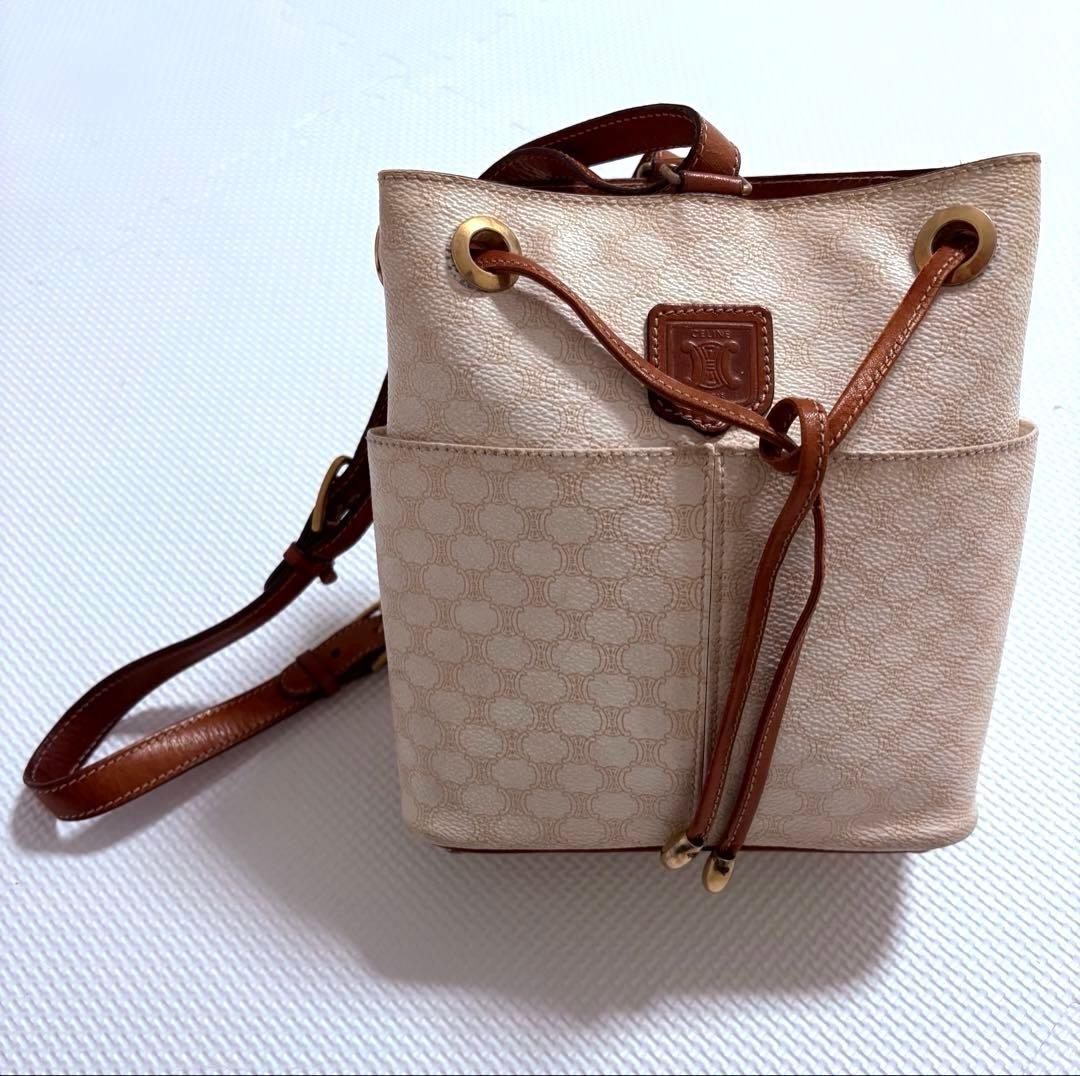 CELENEオールドセリーヌマカダム柄　　　　　　　　　　ショルダーバッグ巾着型