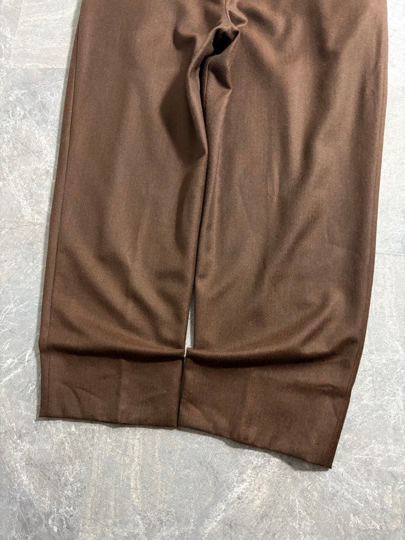 パンツ PAPAS wool cashmere 3tuck wide slacks XL