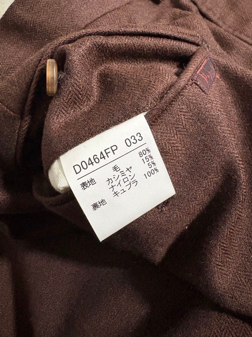 パンツ PAPAS wool cashmere 3tuck wide slacks XL