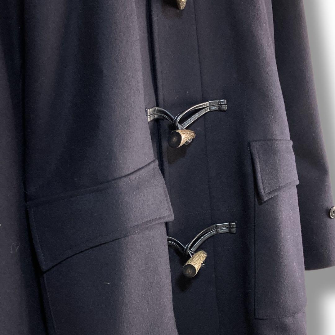 ダニエルクレミュ 良品 日本製 カシミヤ使用 フード脱着 ダッフルコートネイビー