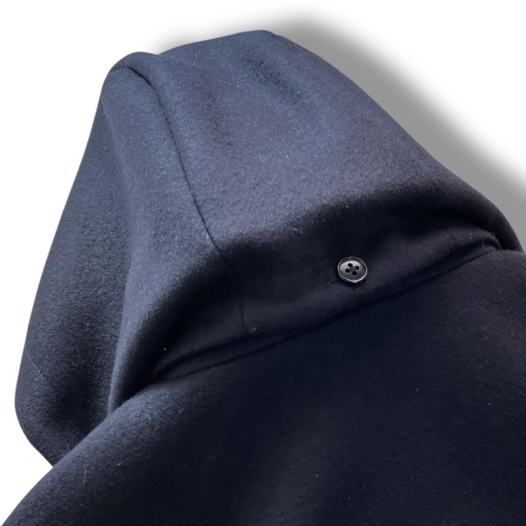 ダニエルクレミュ 良品 日本製 カシミヤ使用 フード脱着 ダッフルコートネイビー