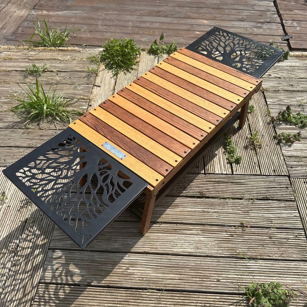 ハレテーブル BLACK DESIGN アイアンテーブルツリー柄