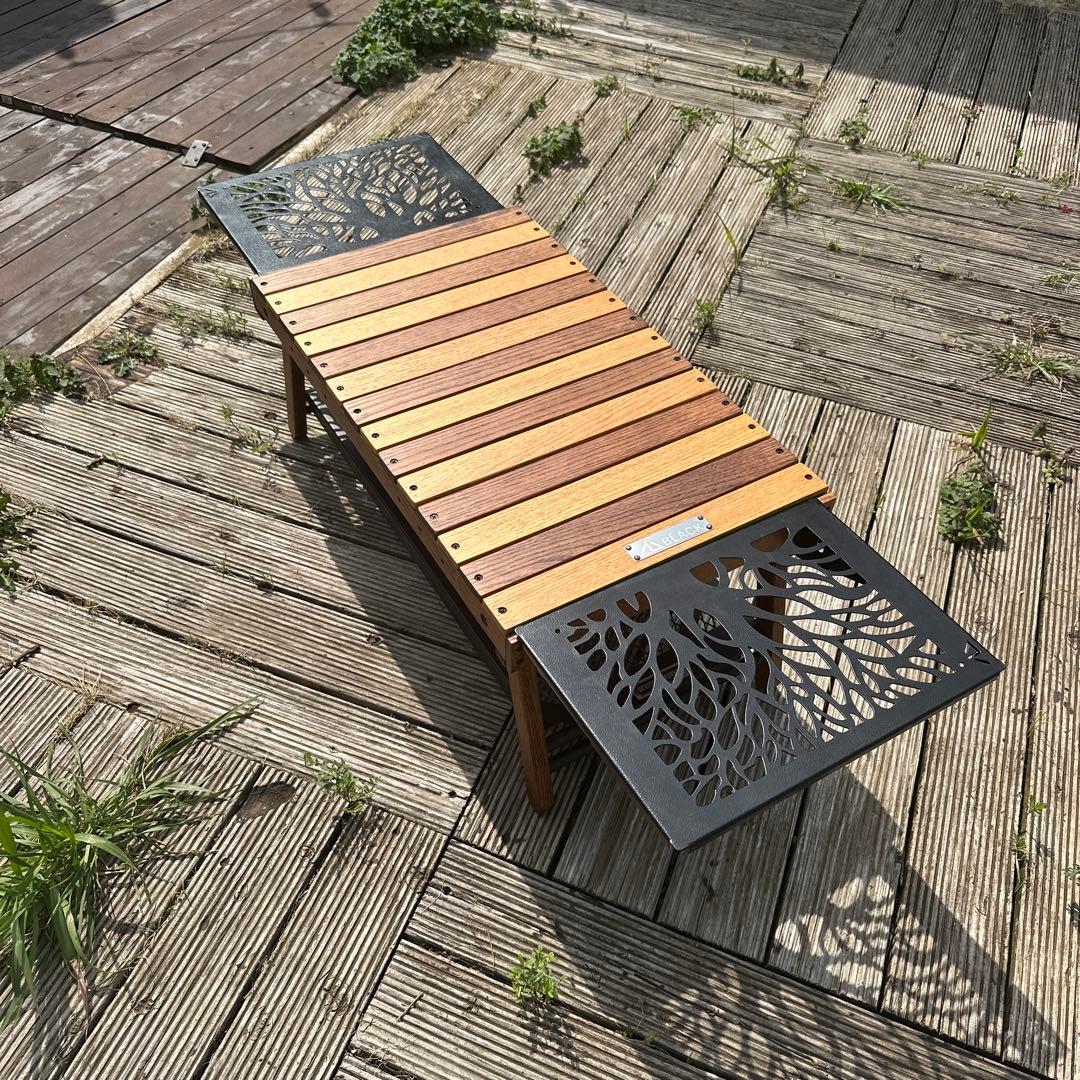 ハレテーブル BLACK DESIGN アイアンテーブルツリー柄