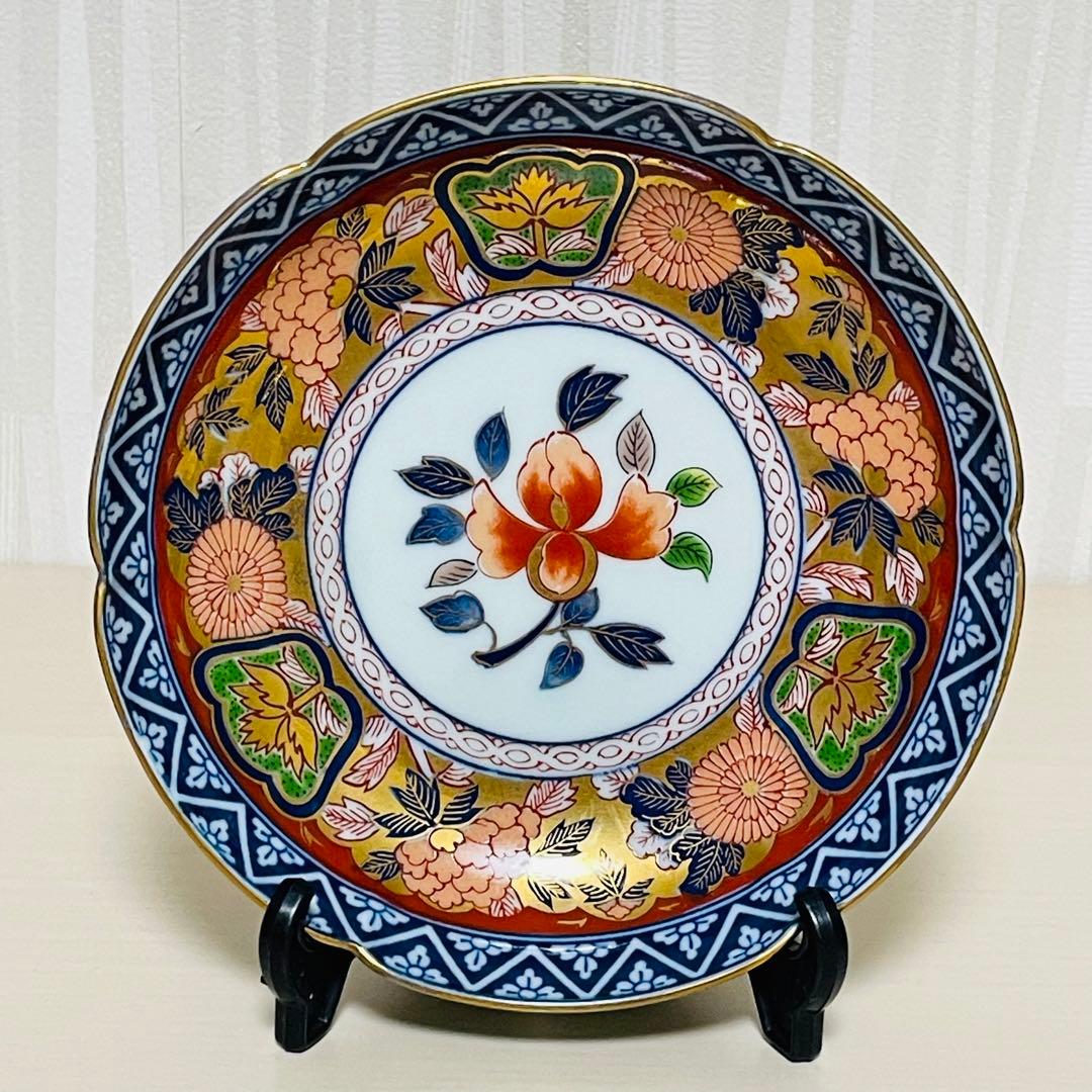 有田焼 日肥其泉 昭和年製 極錦金彩 古伊万里様式 皿 14.5cm 5枚セット