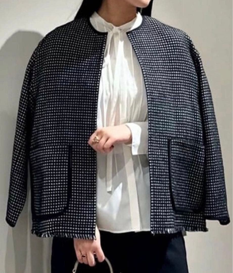 Ballsey ワッフルツイードノーカラージャケット