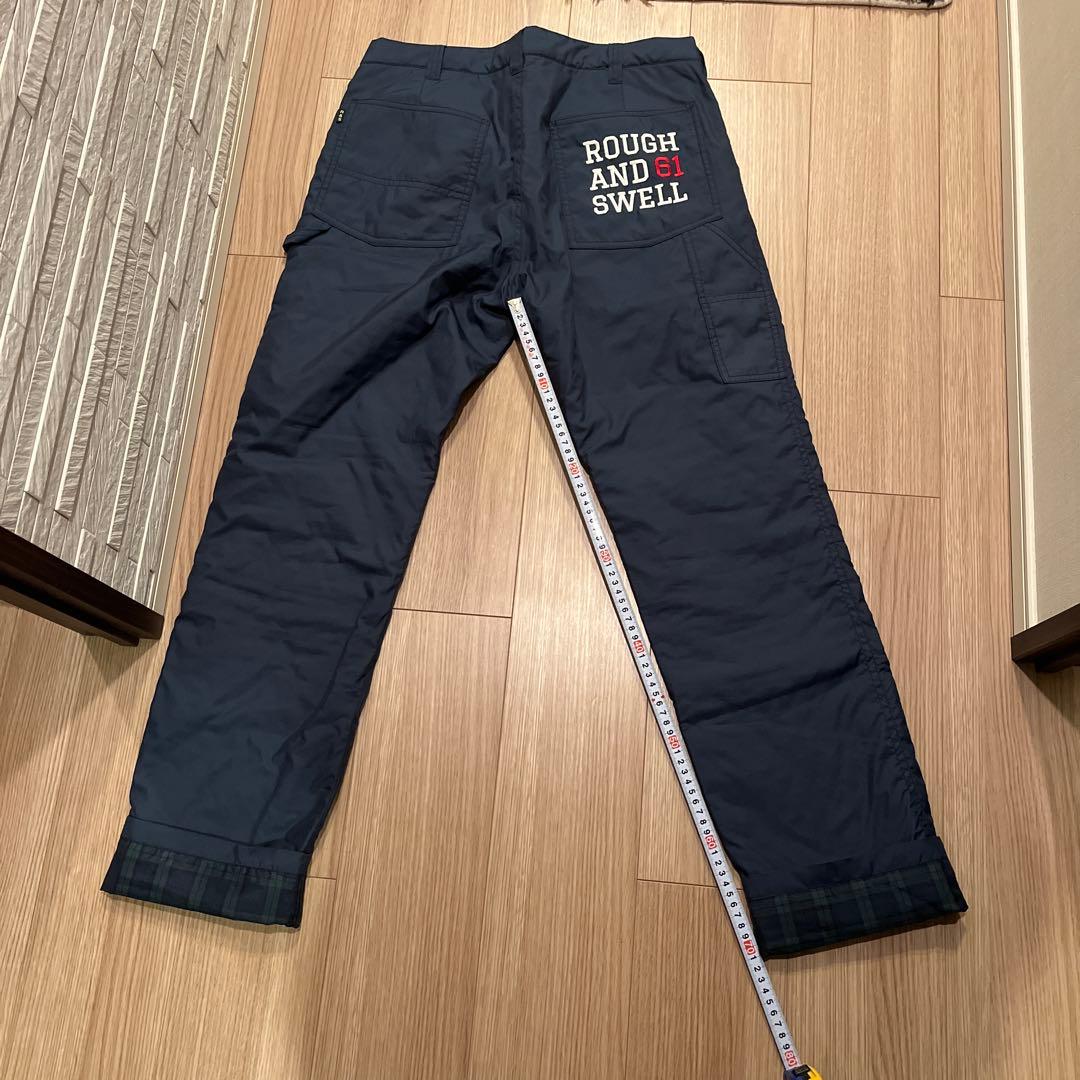 ラフアンドスウェル　防寒パンツ　レア　ネイビー　キルティング　M