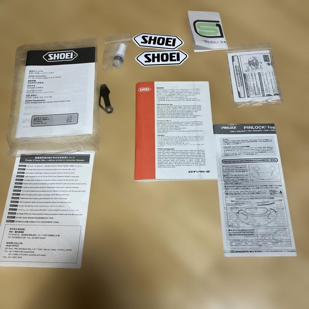 SHOEI フルフェイスヘルメット gt-air2、インカム、収納袋付き