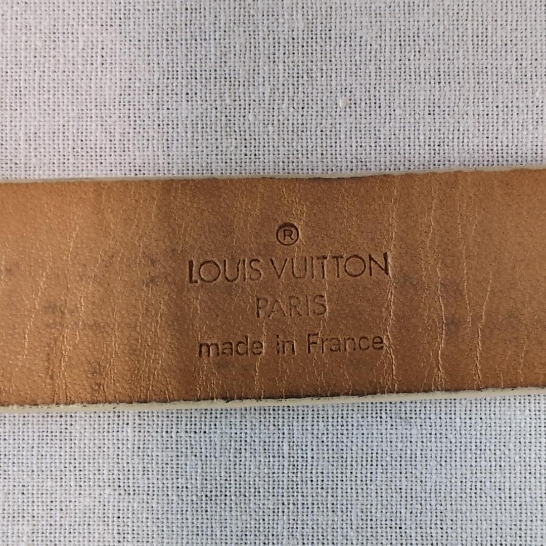 LV サークルロゴ ベルト 白 幅2cm 88cm±5 L相当 ゴルフ向き117