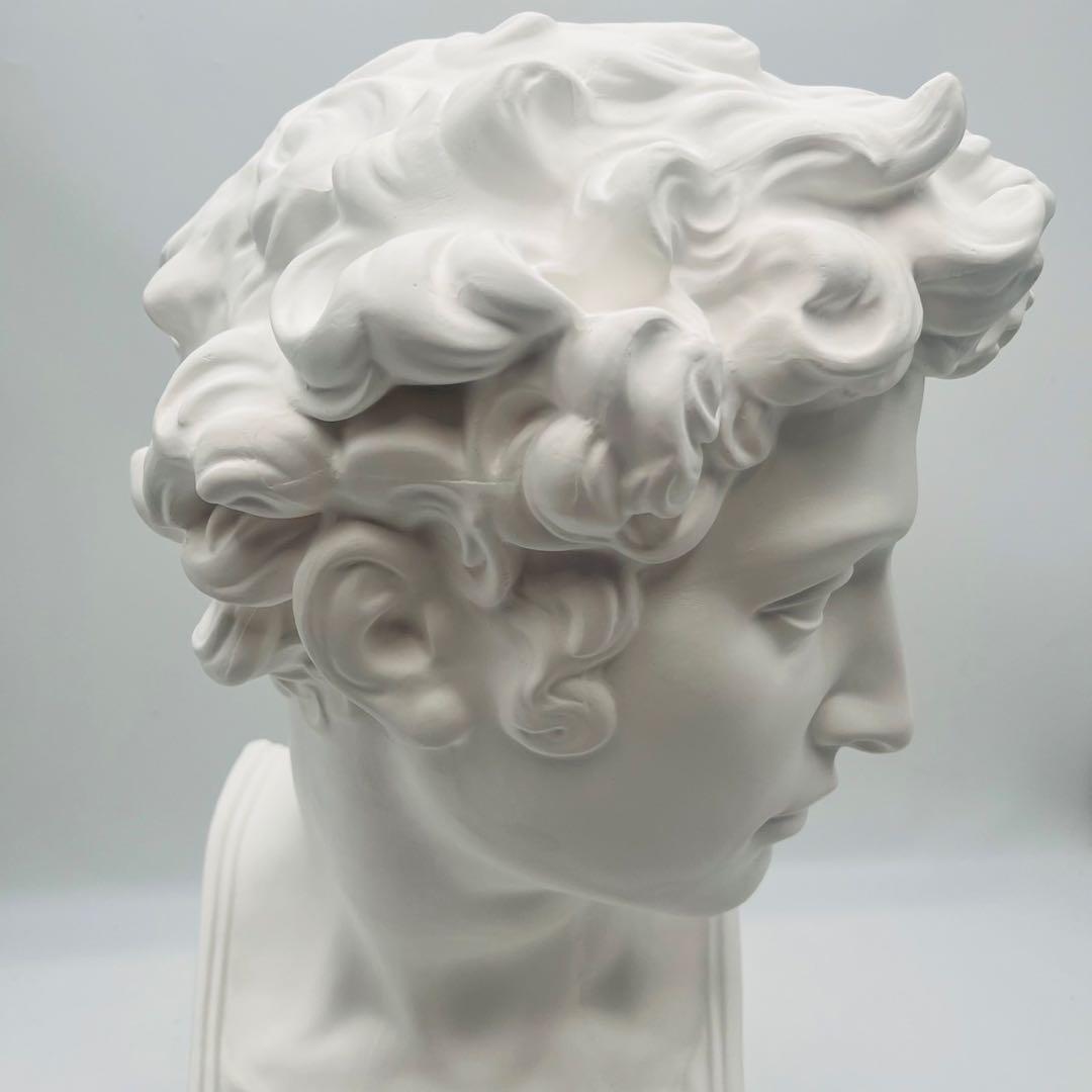 【美品】 石膏像 メディチ 胸像 顔 美術 スケッチ インテリア 約60cm