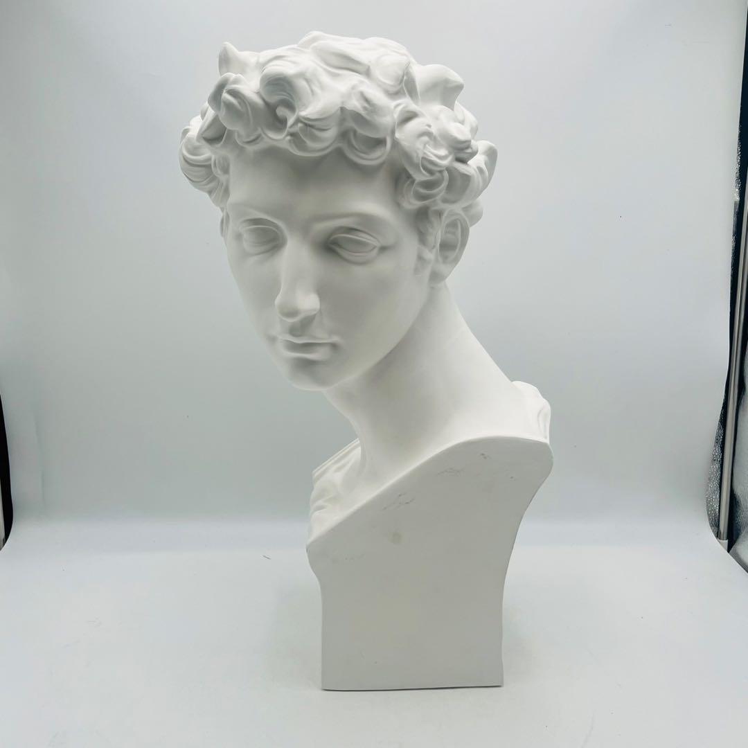 【美品】 石膏像 メディチ 胸像 顔 美術 スケッチ インテリア 約60cm