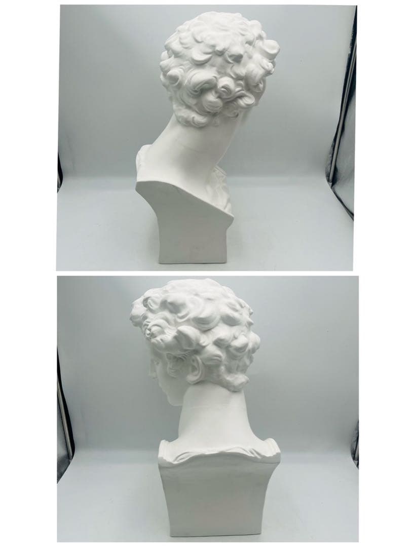 【美品】 石膏像 メディチ 胸像 顔 美術 スケッチ インテリア 約60cm