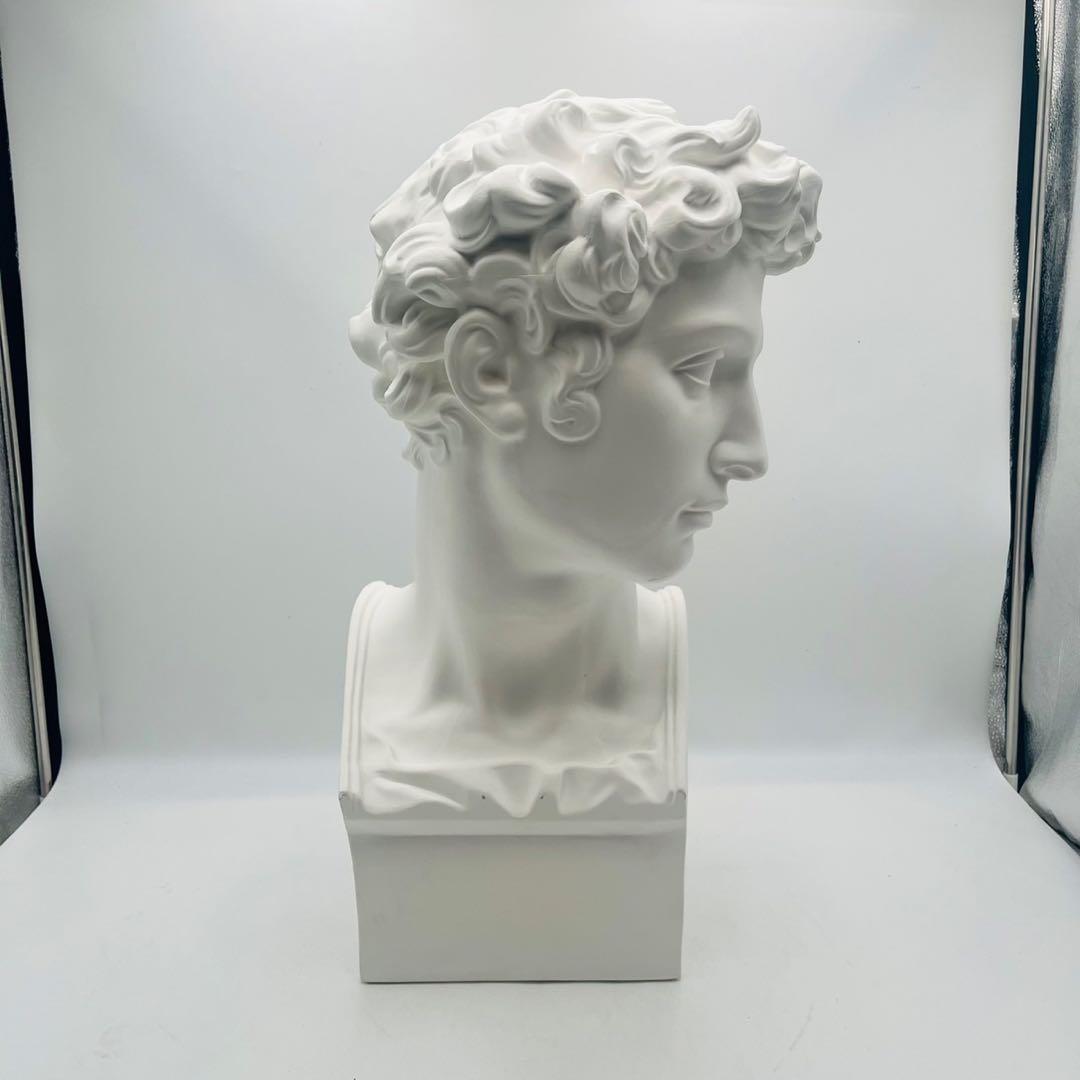 【美品】 石膏像 メディチ 胸像 顔 美術 スケッチ インテリア 約60cm