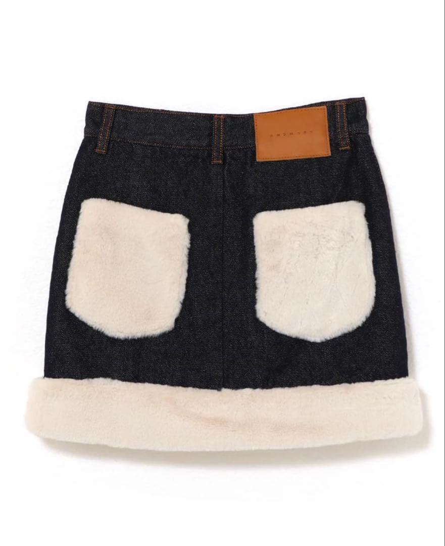 スカート andmary AM0630A Fur pocket denim skirt S
