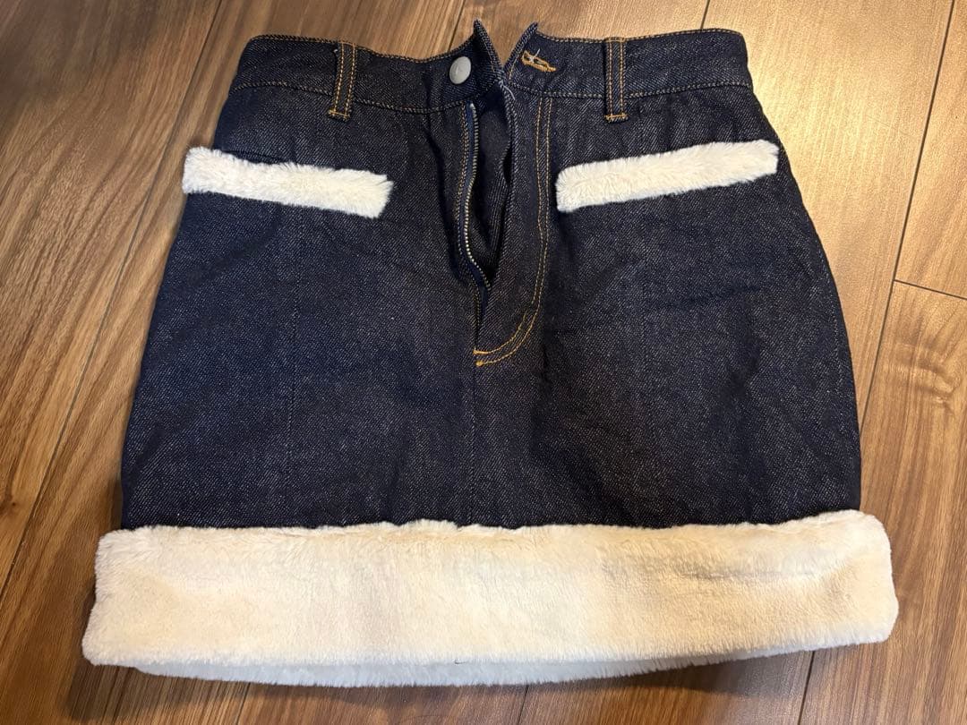 スカート andmary AM0630A Fur pocket denim skirt S