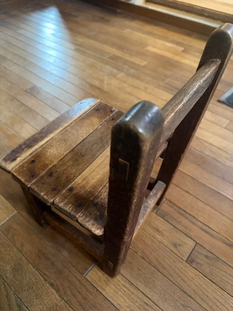 gentookidsカエルの送料も込匠　木工職人技ミニチェア　椅子天然無垢