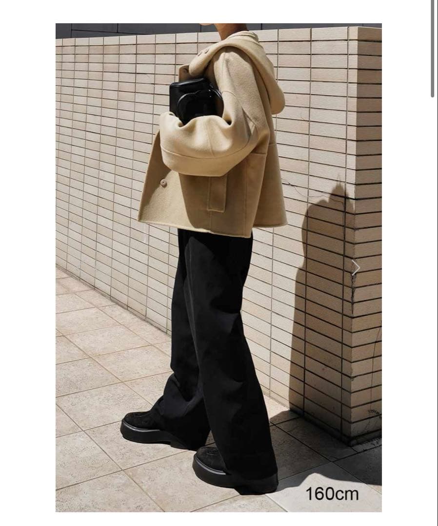 リバーウールフーディー　コート　アウター　マチャット