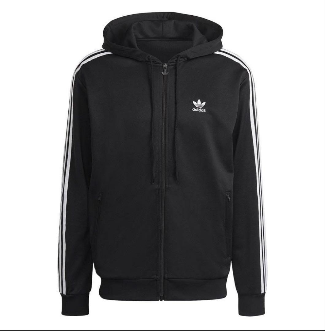 adidas ブラック フルジップフーディ 新品タグ付き