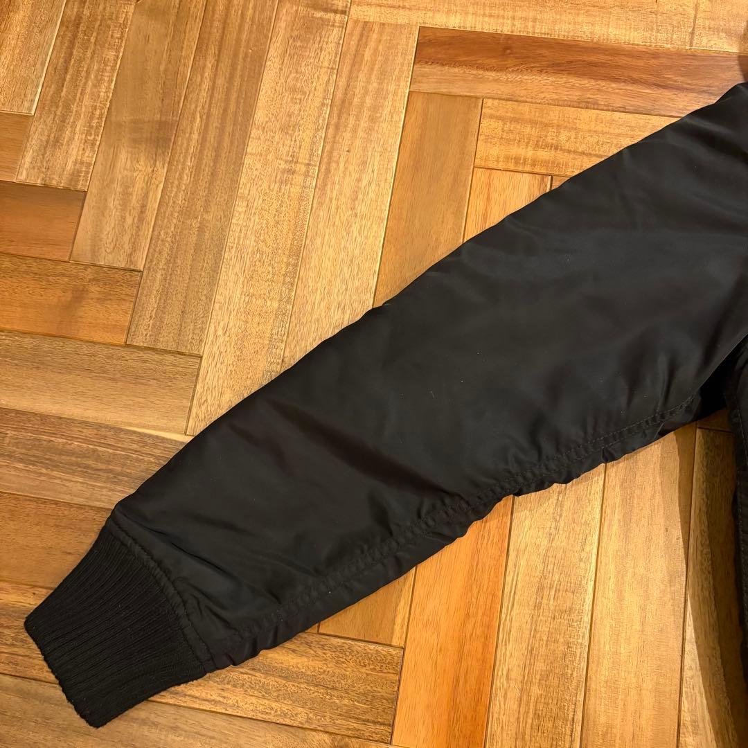 ALPHA アルファ フーデッドリブジャケット フライト MA-1 N-2B 黒