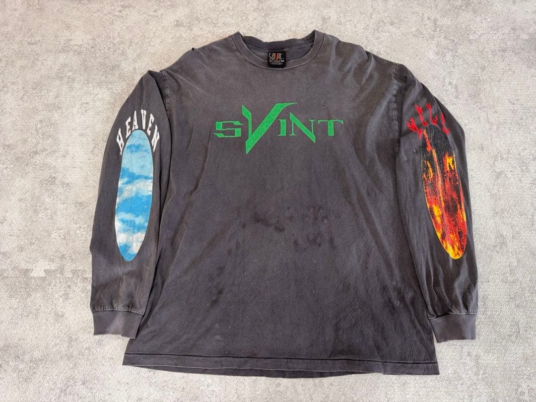 セントマイケル　SAINT Mxxxxxx Vlone　ロンT　Lサイズ最終値下