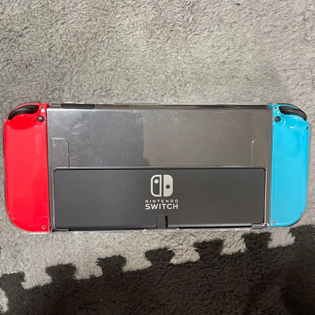 Nintendo Switch EL モデル　青/赤 肉球ボタン