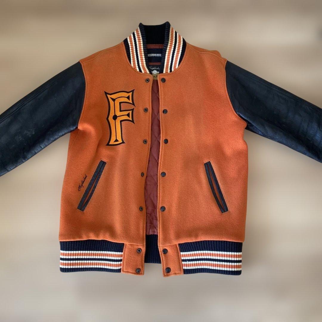 完*製様 NEIGHBORHOOD アワードジャケット　スタジャン　牛革レザー