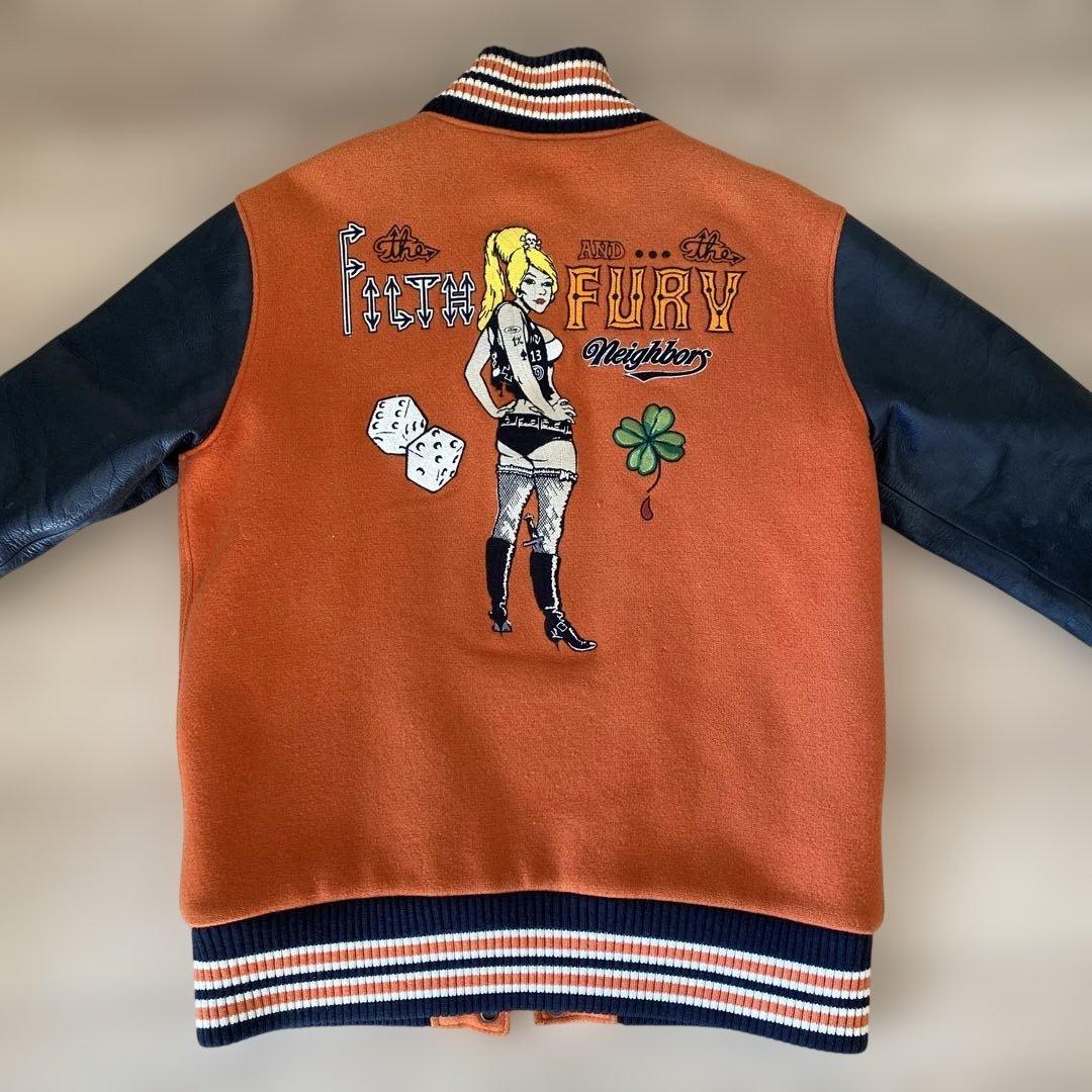 完*製様 NEIGHBORHOOD アワードジャケット　スタジャン　牛革レザー