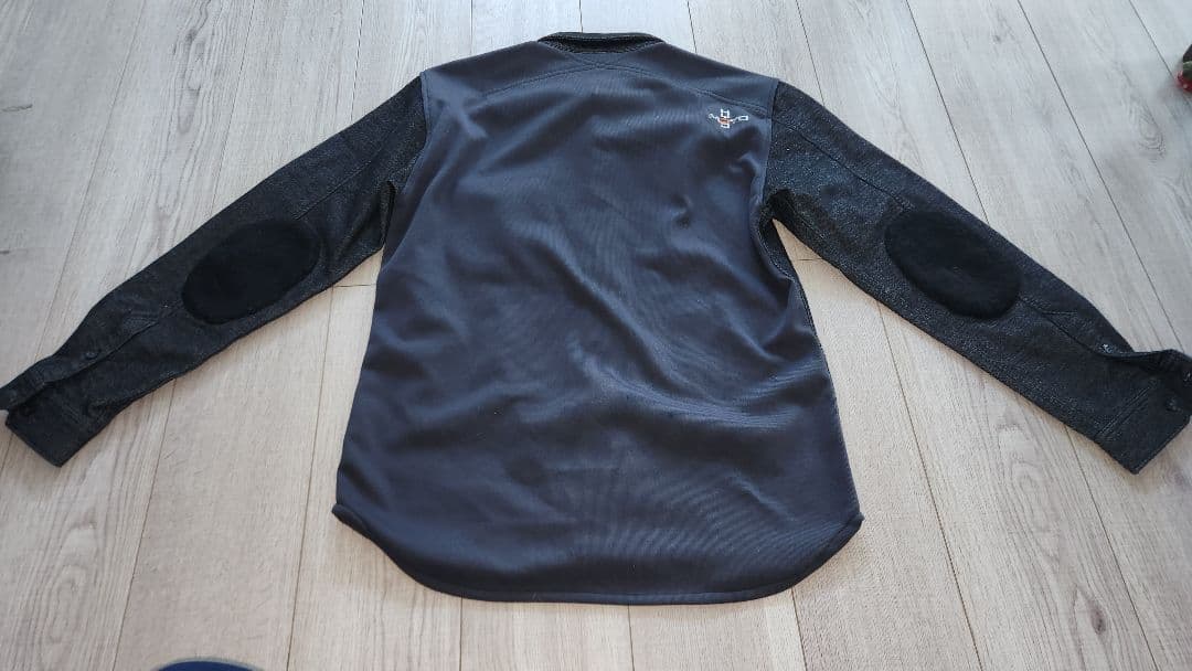 美品　hyod ヒョウドウ　黒デニムネルシャツ　L　防寒防風バイクウェア