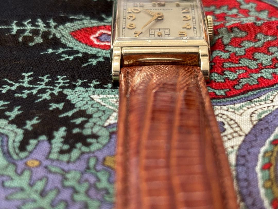レ*チ様 激安早物勝ハミルトン　希少EATON 手巻植字インデックス18金無垢素