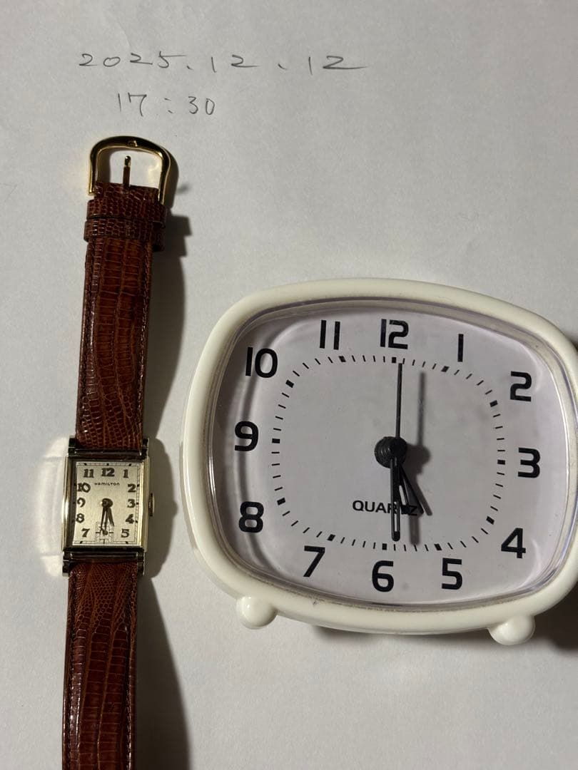 レ*チ様 激安早物勝ハミルトン　希少EATON 手巻植字インデックス18金無垢素