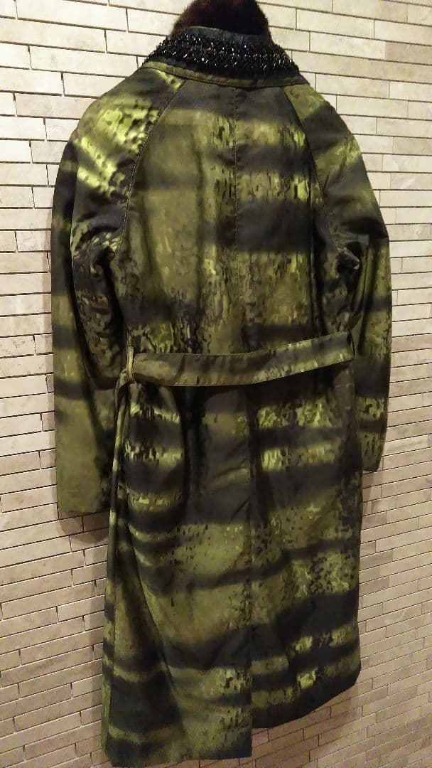 PRADA　キラキラビジュー　デンマーク産ミンク付　中綿　コート