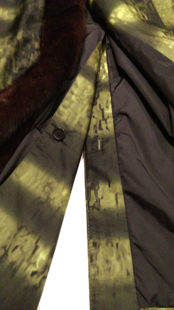 PRADA　キラキラビジュー　デンマーク産ミンク付　中綿　コート