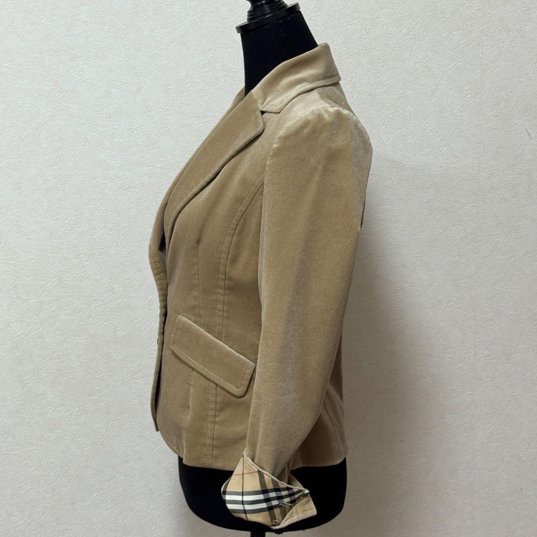 BURBERRY バーバリーブルーレーベル ベロア テーラードジャケット 38