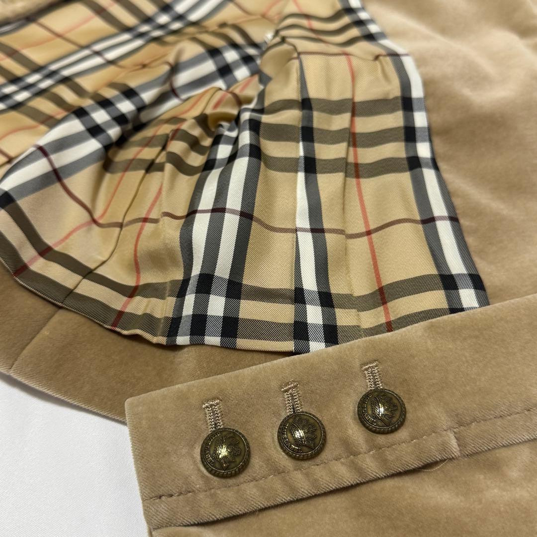 BURBERRY バーバリーブルーレーベル ベロア テーラードジャケット 38