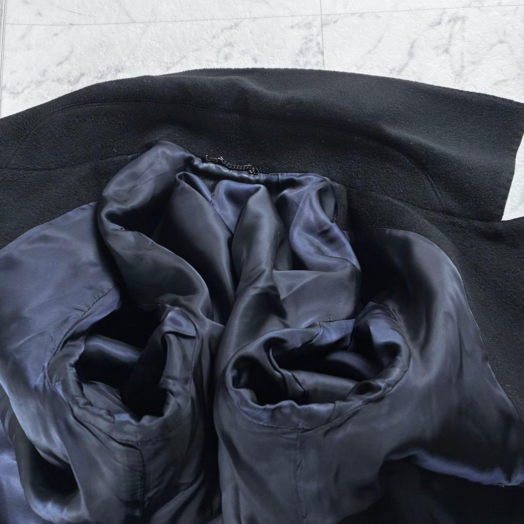 美品 大きいサイズ 44 23区 ロロピアーナ Aライン ロングコート ブラック