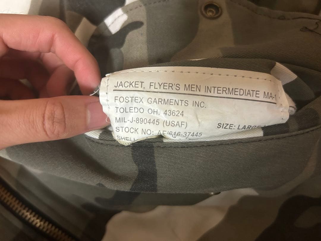 MA-1 fostex garments リバーシブル ボンバージャケット