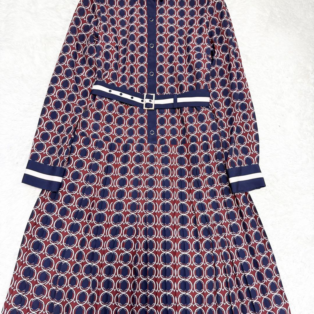 【極美品✨】ダイアグラム　キカシャツプリントワンピース 36 浅田真央着用