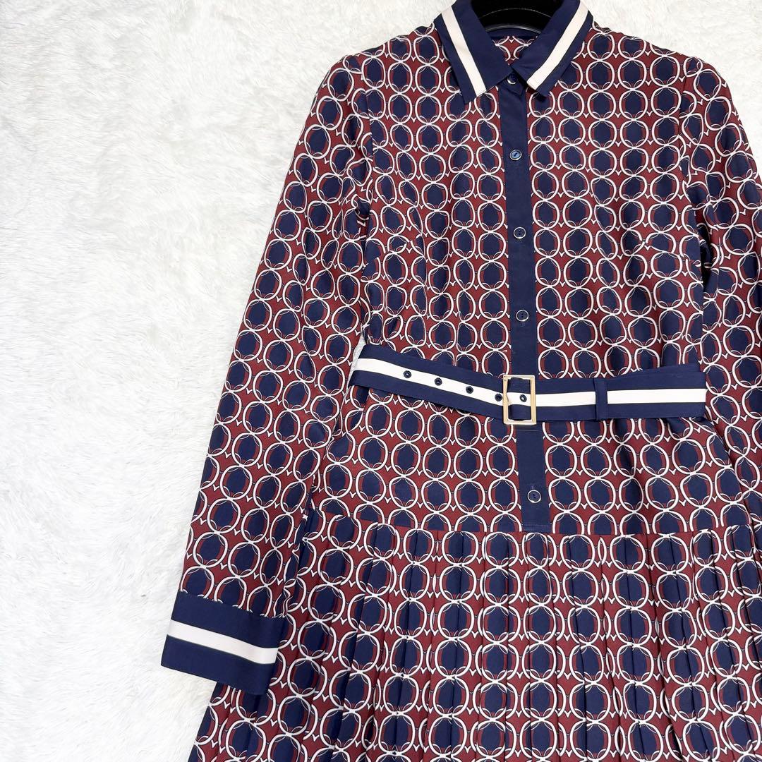 【極美品✨】ダイアグラム　キカシャツプリントワンピース 36 浅田真央着用