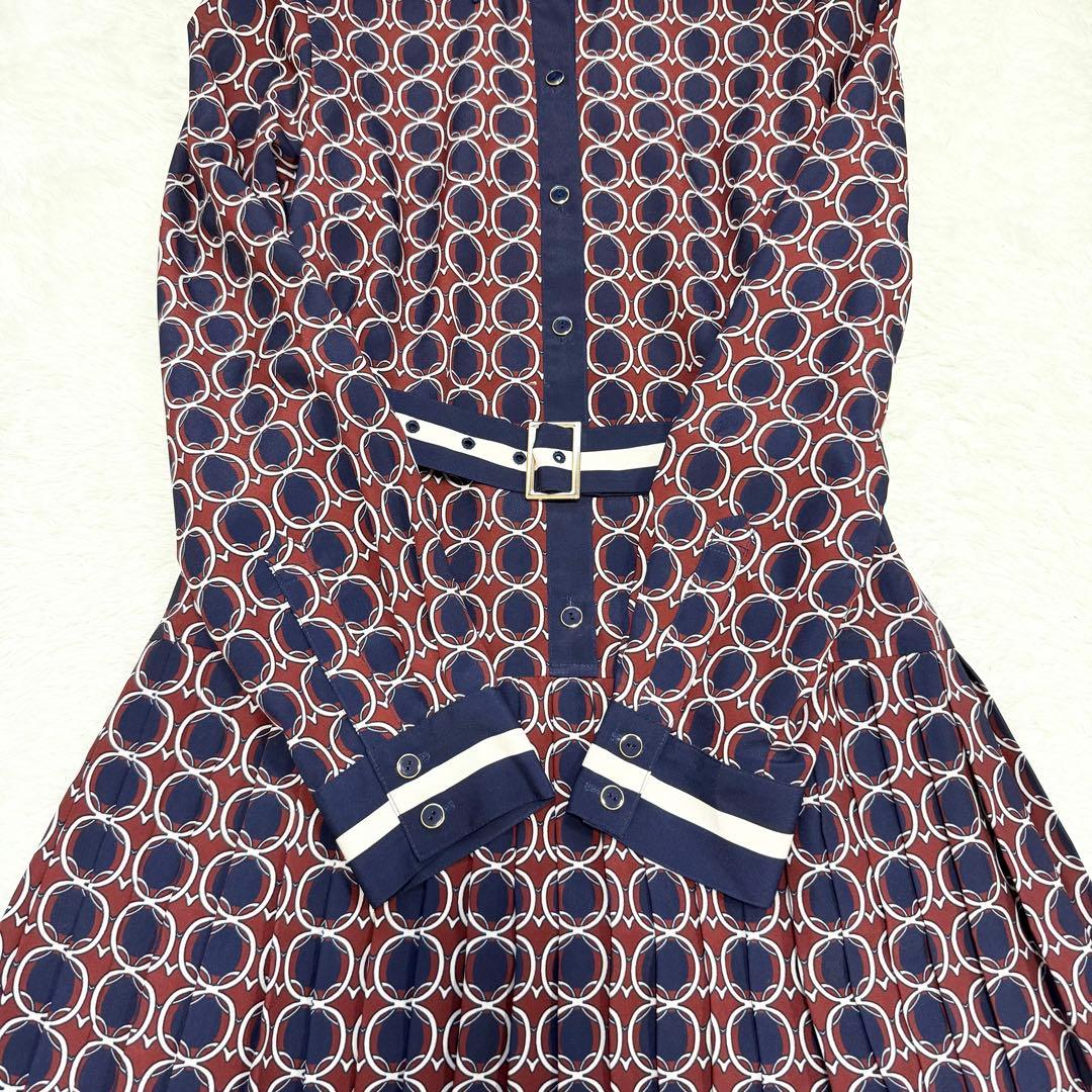 【極美品✨】ダイアグラム　キカシャツプリントワンピース 36 浅田真央着用