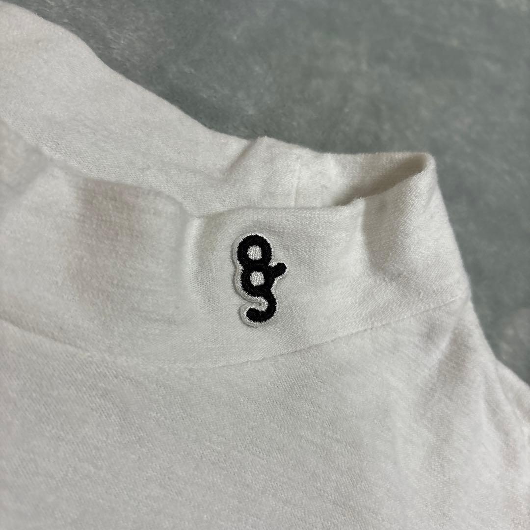 希少！オーガニックパイル8gshoot MOCKNECK SHIRT白