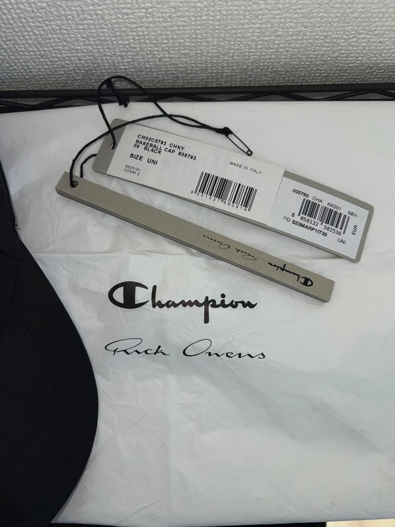 Rick Owens Champion ブラック キャップ