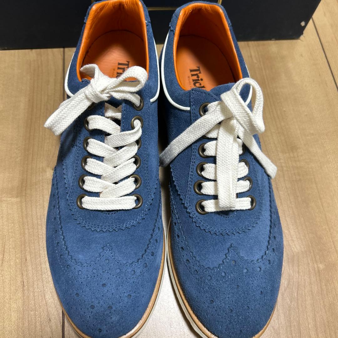 トリッカーズ　サイズ40 tricker's ecovel media ブルー