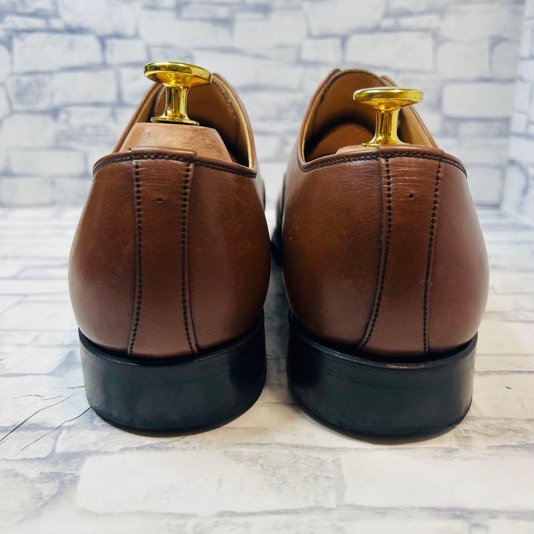 未使用級 SCOTCH GRAIN ストレートチップ 内羽根 ブラウン 25cm