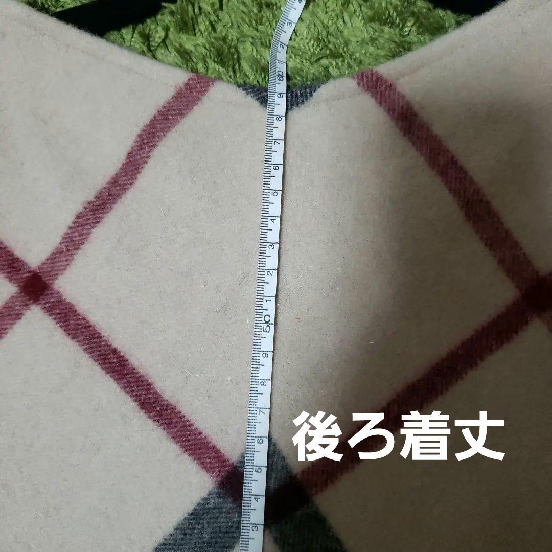 2/1限定価格です。BURBERRY チェック柄ポンチョ 100%ウール