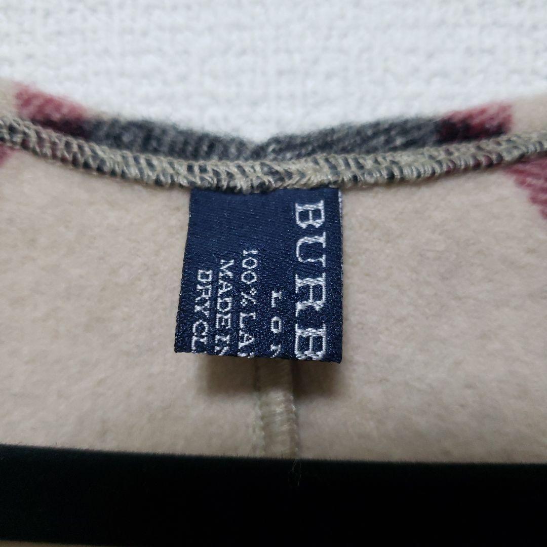 2/1限定価格です。BURBERRY チェック柄ポンチョ 100%ウール
