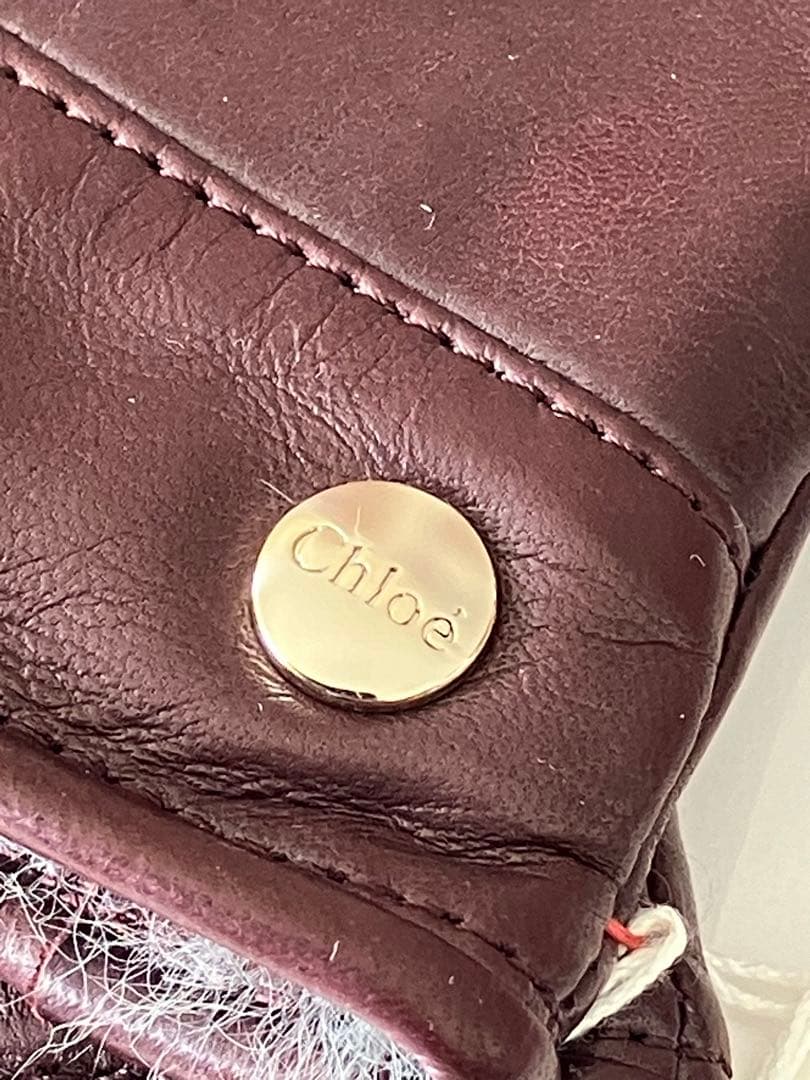【タピオカ】Chloe 羊革手袋 21cm ボルドー