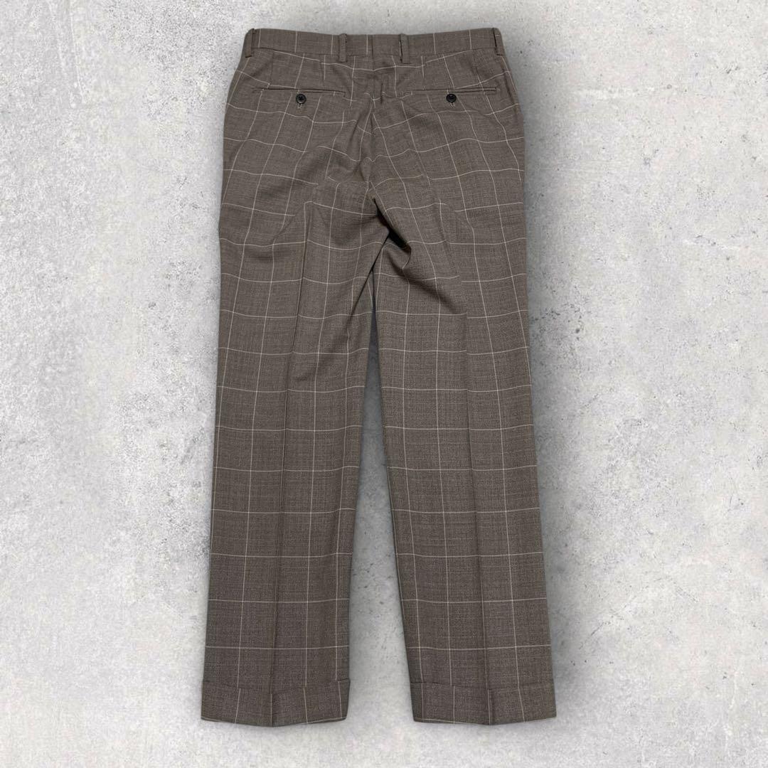 ONLY セットアップシングルスーツ REDA生地 チェック柄 ブラウン