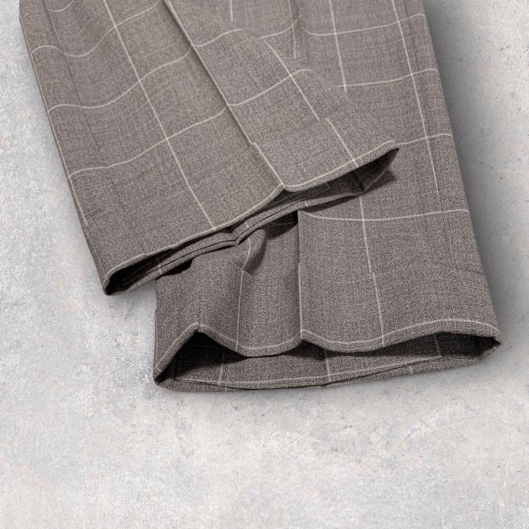 ONLY セットアップシングルスーツ REDA生地 チェック柄 ブラウン